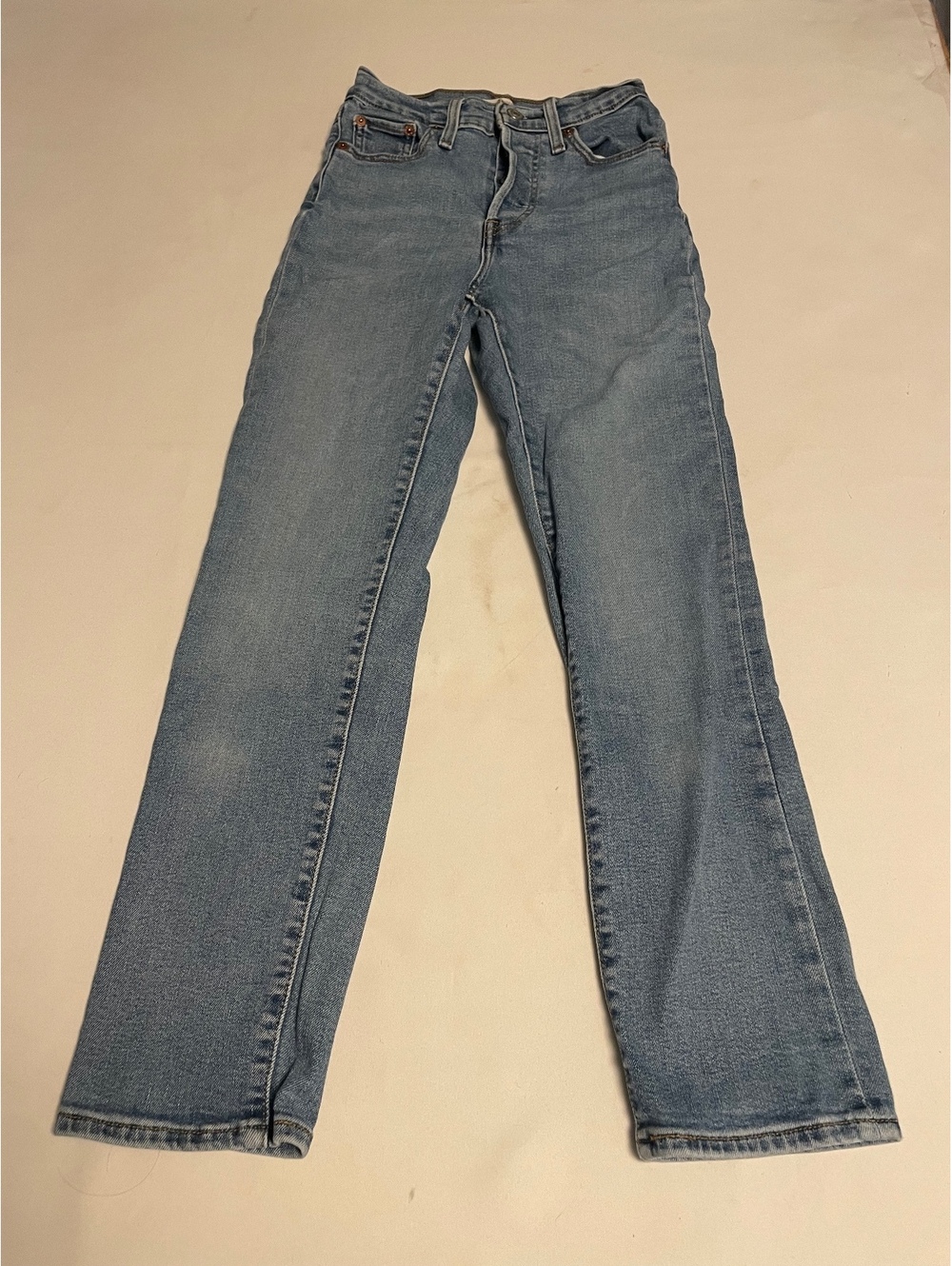 Levi's Wedgie Straight Light Blue Denim Jeans Size 25